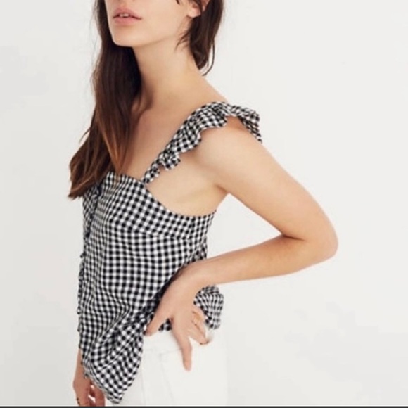 Madewell Gingham Tank Size 2 - Picture 6 of 8